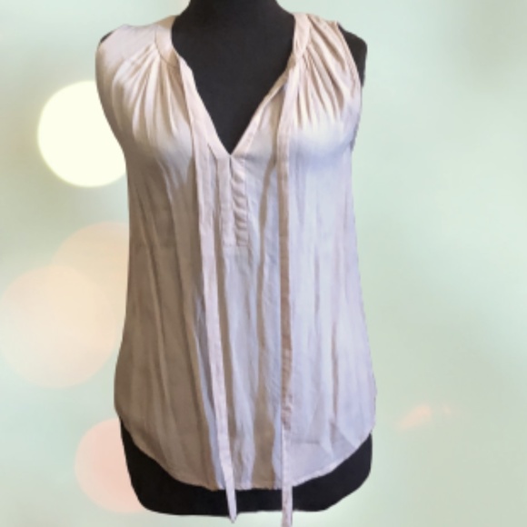 Cream, "Vera" Blouse -Rose Dust, sleeveless /  tie - Picture 9 of 9